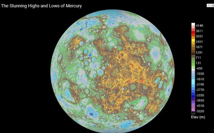 2016年5月10日消息,近日,NASA在官网公布了利用最新的PDS技术绘制的首个完整的水星地形图像。这张完整的地形图显示了水星表面的令人惊讶的地理细节,这也有利于让科学家更全面的了解水星的地表演化历史。(资料图) 图片来源:NASA官网 2016年5月10日消息,近日,NASA在官网公布了利用最新的PDS技术绘制的首个完整的水星地形图像。这张完整的地形图显示了水星表面的令人惊讶的地理细节,这也有利于让科学家更全面的了解水星的地表演化历史。(资料图) 图片来源:NASA官网