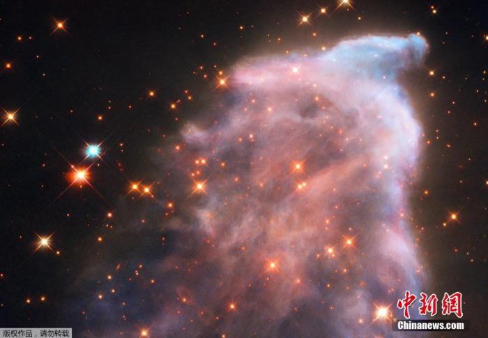 资料图:此前,欧洲航天局公布一张距离地球约550光年的IC 63“幽灵星云”的照片。该星云既被分类为反射星云——因为它反射附近恒星的光——又被分类为发射星云——因为它释放氢辐射。这两种效应都是由巨大的仙后座星造成的。这颗恒星的辐射也在慢慢地使星云消散。 资料图:此前,欧洲航天局公布一张距离地球约550光年的IC 63“幽灵星云”的照片。该星云既被分类为反射星云——因为它反射附近恒星的光——又被分类为发射星云——因为它释放氢辐射。这两种效应都是由巨大的仙后座星造成的。这颗恒星的辐射也在慢慢地使星云消散。